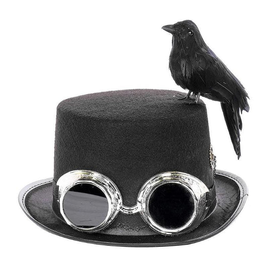 Chapeau Steampunk Avec Oiseau | Plumage Envoûtant - The Steampunk Emporium