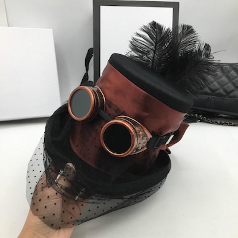 Chapeau Steampunk avec Voile | SteamStyle Unique - The Steampunk Emporium