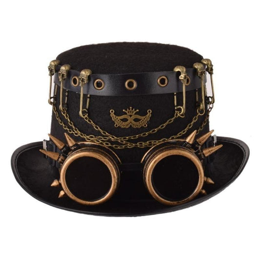 Chapeau Steampunk Haut de Forme Cabaret | Luminaria. - The Steampunk Emporium Skull 58cm