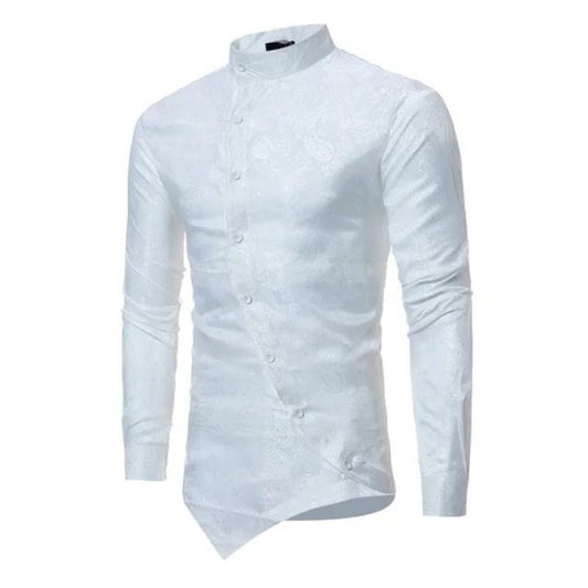 Chemise Asymétrique Homme | ModaCurve - The Steampunk Emporium Blanc / S