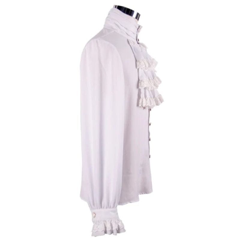 Chemise Blanche à Jabot pour Homme | LuxeMans - The Steampunk Emporium