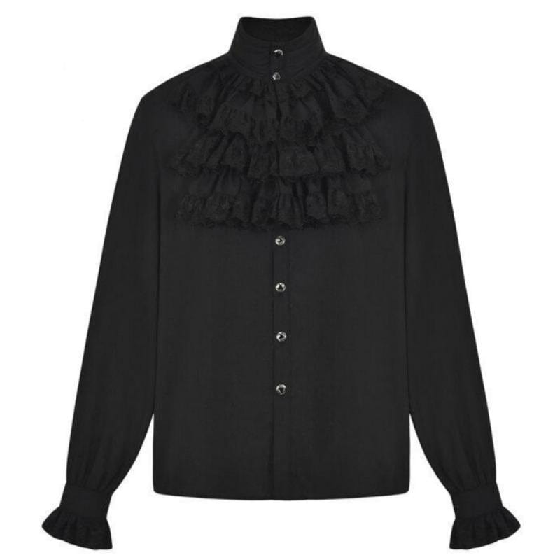 Chemise Élégance Victorienne pour Homme | LuxeVictor - The Steampunk Emporium Noir / S