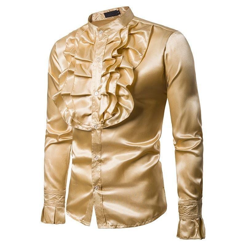 Chemise Steampunk en Satin Gold | GoldSteal - The Steampunk Emporium S