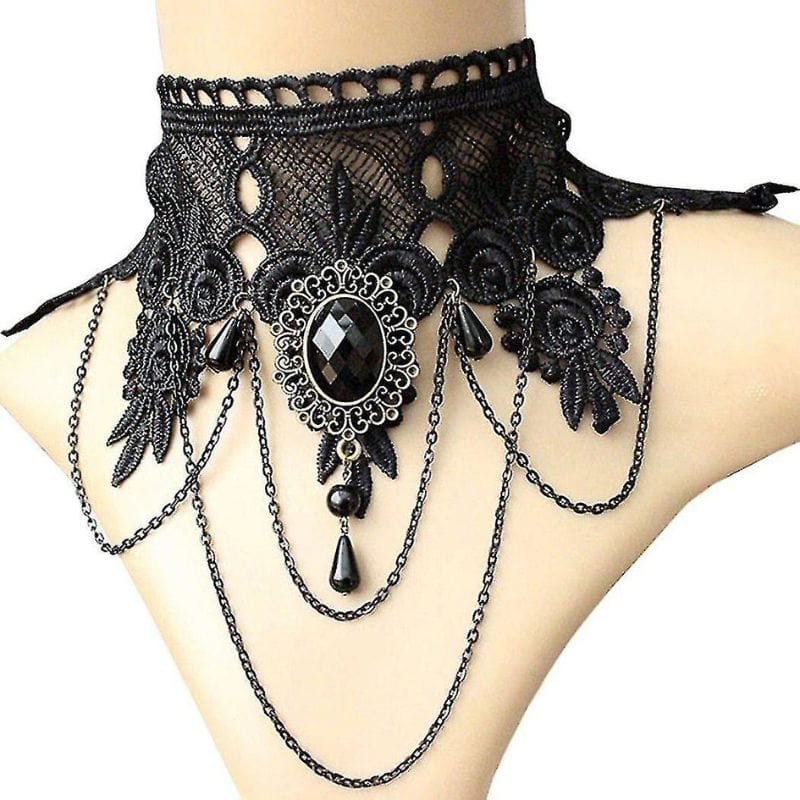 Collier Gothique Victorien | Élégance Gothique - The Steampunk Emporium Noir