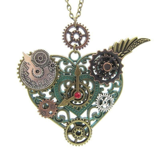 Collier Steampunk Coeur | Bijou ÉléganceÉclatante - The Steampunk Emporium