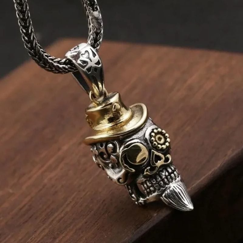 Collier Steampunk Tête de Mort | BeautyGears - The Steampunk Emporium