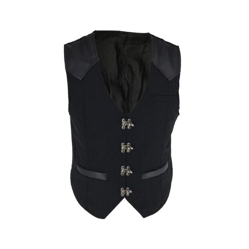 Corset Gilet Steampunk Rétro | MysticGear - The Steampunk Emporium Noir / S