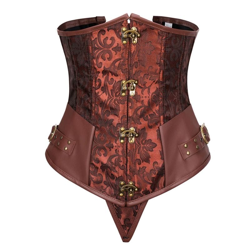 Corset Serre-Taille Steampunk | Style SvelteSparkle - The Steampunk Emporium Marron / S