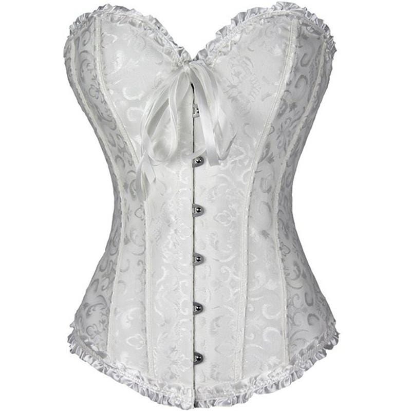 Corset Steampunk Blanc | LuxeBlanc - The Steampunk Emporium Blanc et Dentelle / S