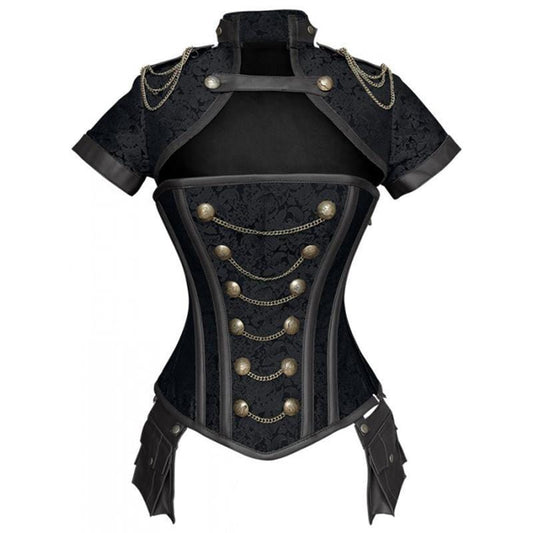 Corset Steampunk Femme Gothique | DarkSteel - The Steampunk Emporium Noir / M