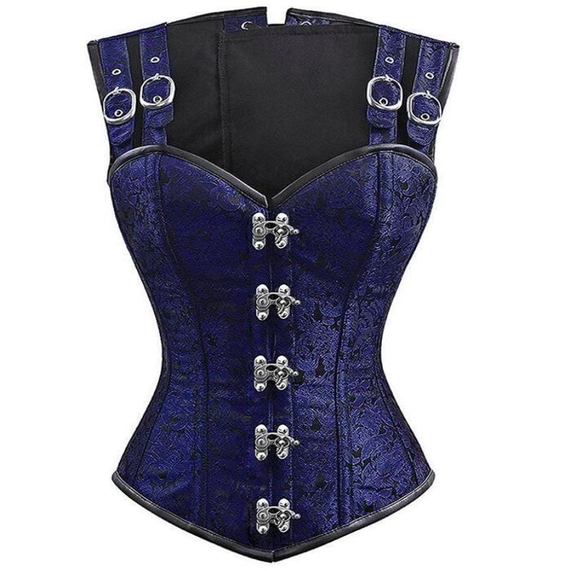 Corset Steampunk Femme Rétro | LadyMech - The Steampunk Emporium Bleu / S