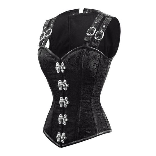 Corset Steampunk Femme Rétro | LadyMech - The Steampunk Emporium Noir / S