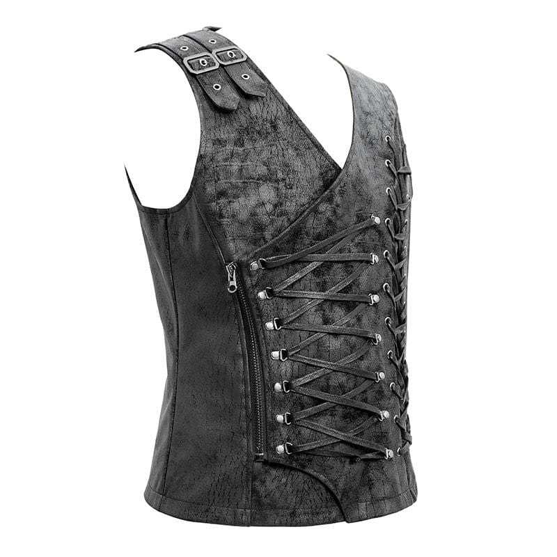 Corset Steampunk Homme Asymétrique | ExcaliburCorset - The Steampunk Emporium