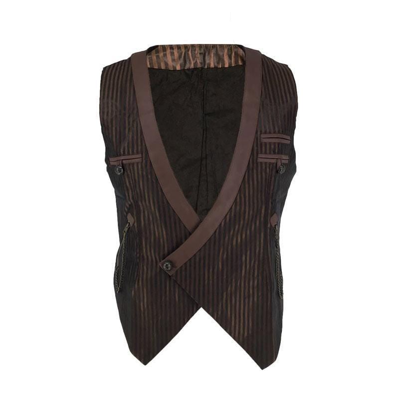 Corset Steampunk Homme Gentleman | Elite SteamLayers - The Steampunk Emporium Marron / S