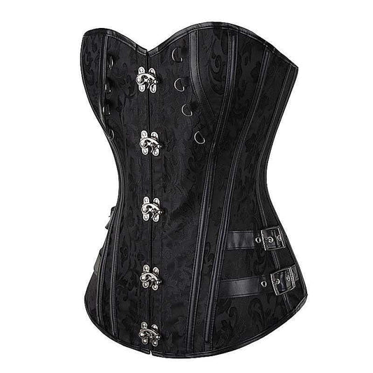 Corset Steampunk Noir | Mystérieux Obsidian - The Steampunk Emporium S