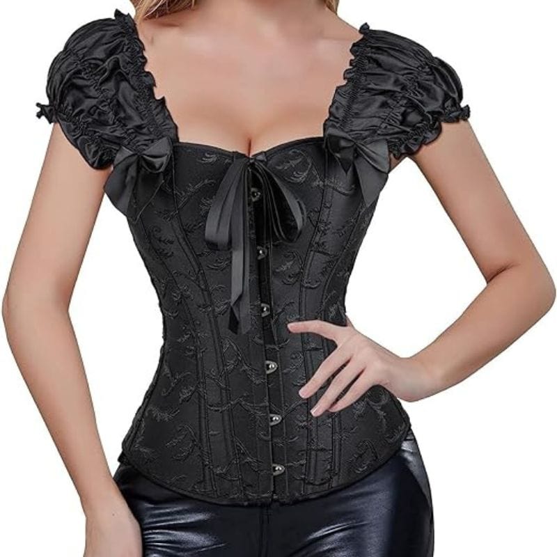 Corset Victorien Noir | LuxeSculpt - The Steampunk Emporium