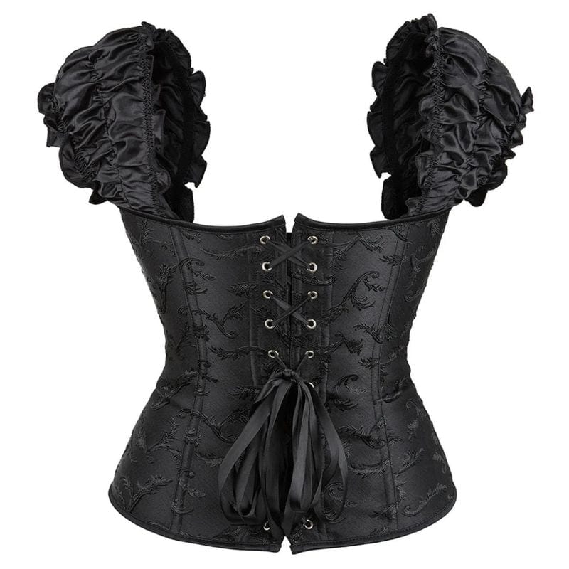 Corset Victorien Noir | LuxeSculpt - The Steampunk Emporium