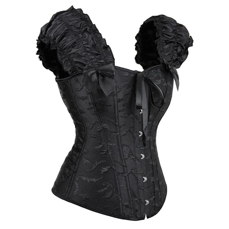 Corset Victorien Noir | LuxeSculpt - The Steampunk Emporium