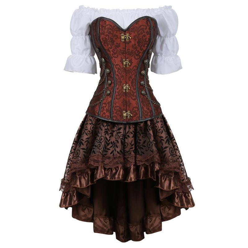 Costume Steampunk Corset | FashionSteam Dreamcoat - The Steampunk Emporium Marron / S