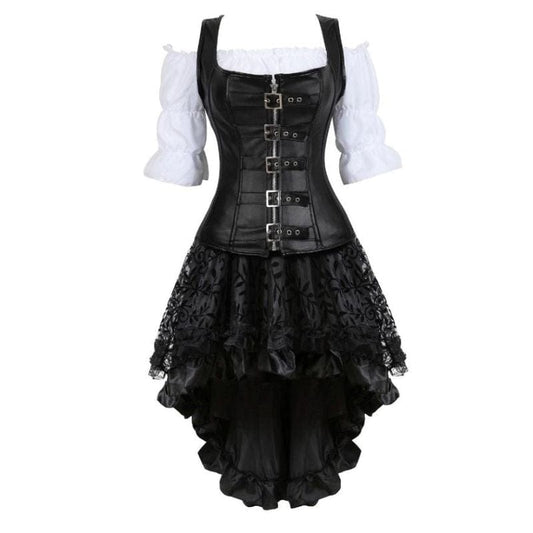 Costume Steampunk Femme Grande Taille | Élégance Vapeur Glamour - The Steampunk Emporium Noir / S