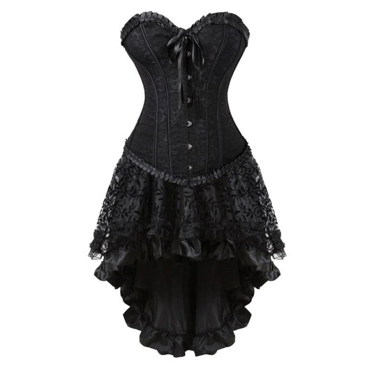 Ensemble Corset Jupe Gothique | Mystère Noir - The Steampunk Emporium S