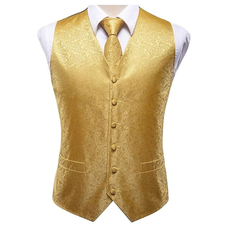 Gilet de Luxe Costume Homme Jaune | GoldClass - The Steampunk Emporium