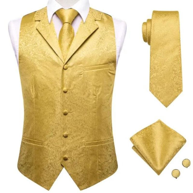 Gilet de Luxe Costume Homme Jaune | GoldClass - The Steampunk Emporium Jaune / S