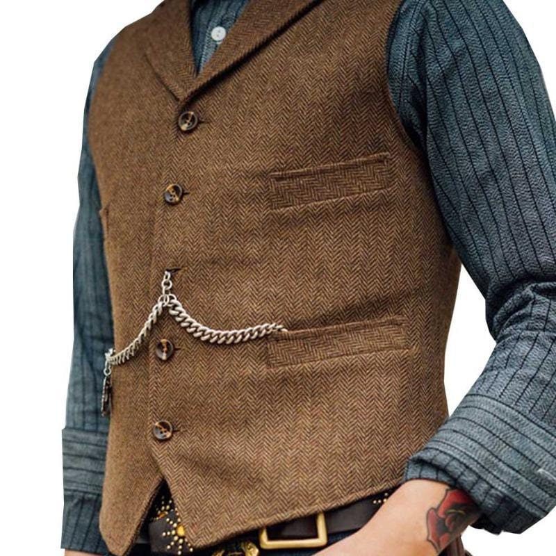 Gilet Steampunk Homme Sans Manche | SteampunkEssence - The Steampunk Emporium Marron / XS