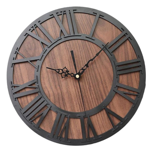 Horloge Industrielle Steampunk en Bois | TimeCrafted - The Steampunk Emporium Noir