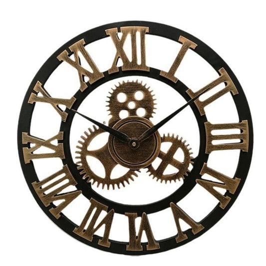 Horloge Murale Steampunk | Le Timekeeper Innovant - The Steampunk Emporium Or / 30 cm