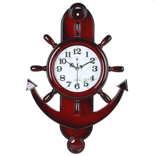 Horloge Steampunk Ancre de Bateau | ChronoBateau - The Steampunk Emporium Marron Rouge