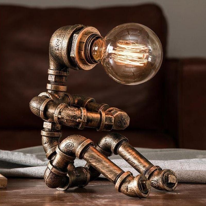 Lampe Steampunk Robot | Cybervision - The Steampunk Emporium