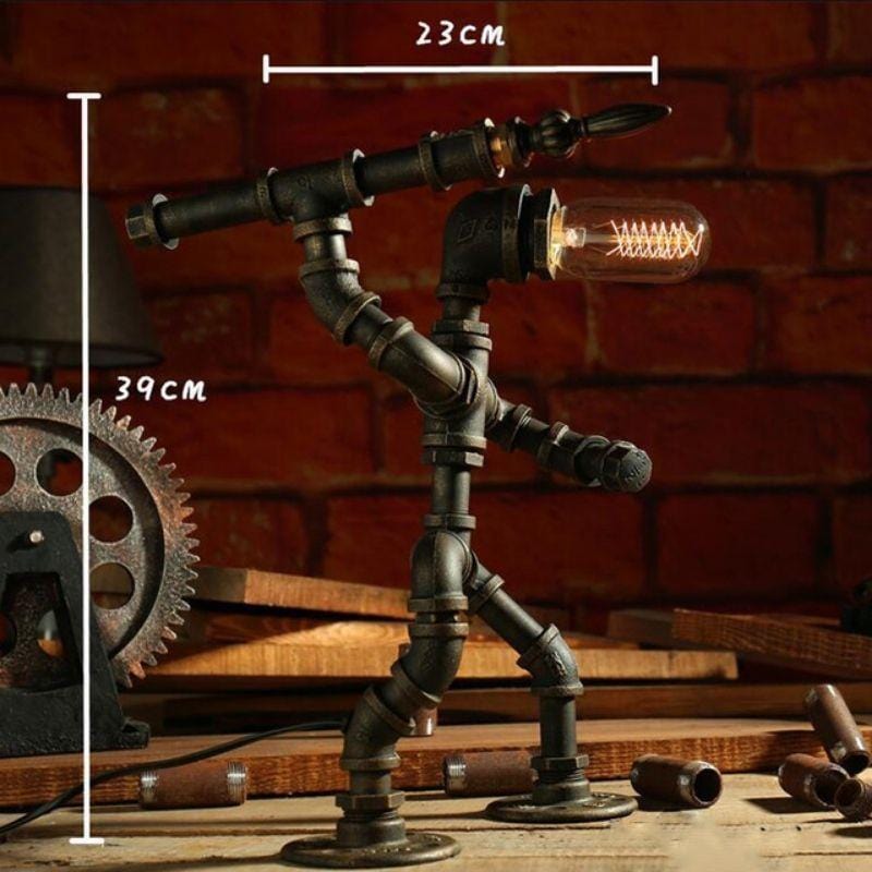 Lampe Steampunk Robot | Cybervision - The Steampunk Emporium