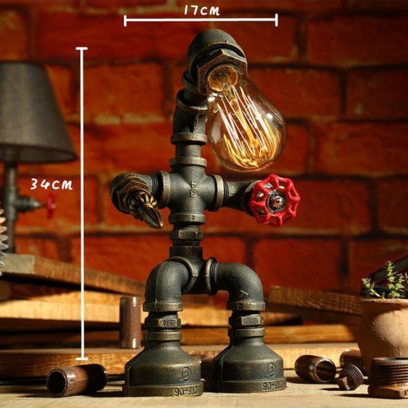 Lampe Steampunk Robot | Cybervision - The Steampunk Emporium