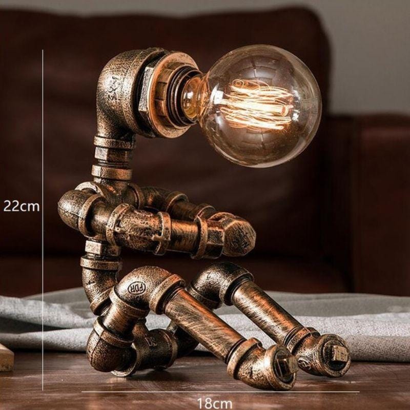 Lampe Steampunk Robot | Cybervision - The Steampunk Emporium