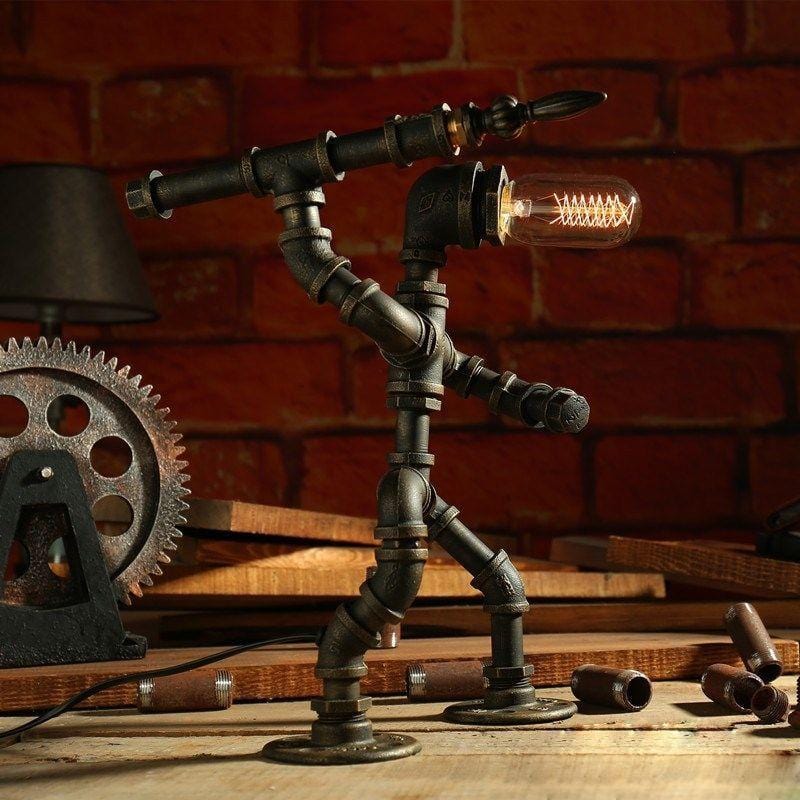 Lampe Steampunk Robot | Cybervision - The Steampunk Emporium C