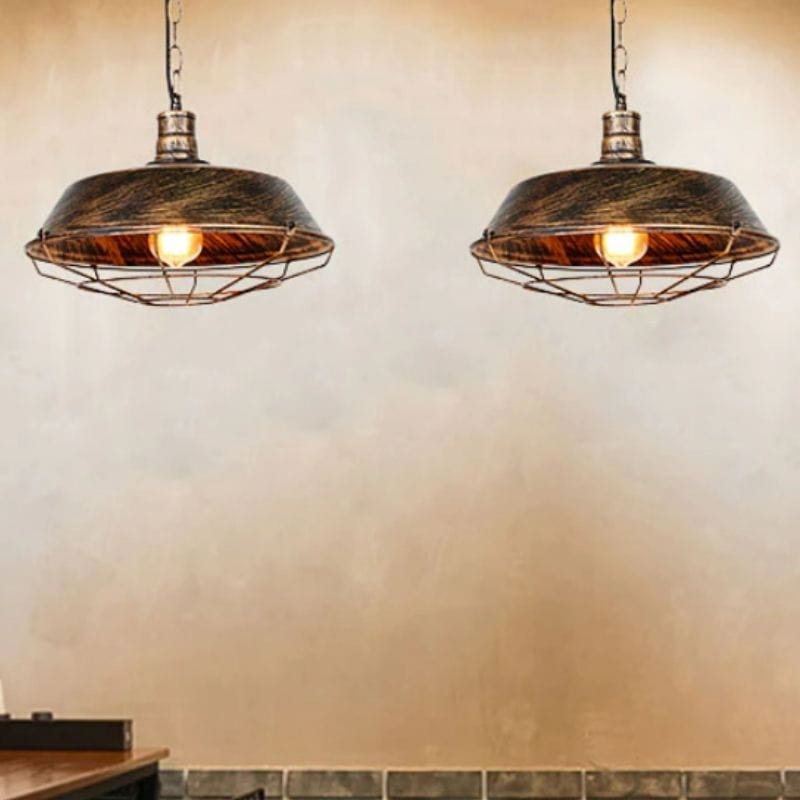 Lampe Suspendue Style Industriel | Luminorico - The Steampunk Emporium