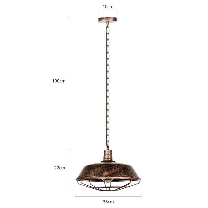 Lampe Suspendue Style Industriel | Luminorico - The Steampunk Emporium