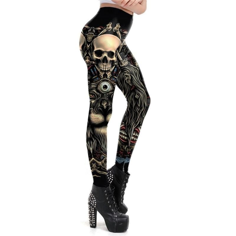 Legging Tête de Mort | SkullFlex - The Steampunk Emporium