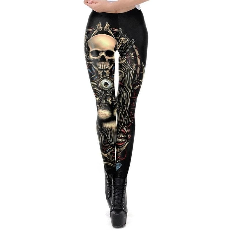 Legging Tête de Mort | SkullFlex - The Steampunk Emporium S