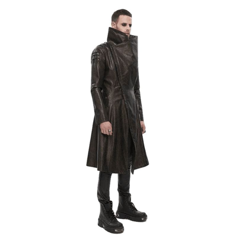 Long Manteau Steampunk Marron | Dracar Élégance - The Steampunk Emporium