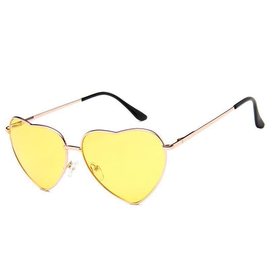 Lunettes de Soleil Cœur Dorées | SparkleSun - The Steampunk Emporium Jaune