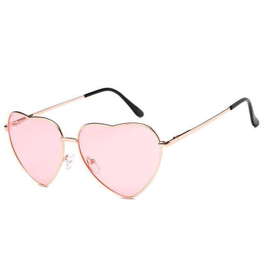 Lunettes de Soleil Cœur Rose | SparkleSun - The Steampunk Emporium Or avec Verres Rose