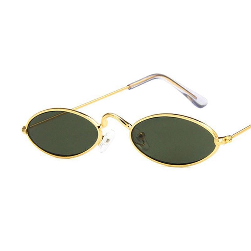 Lunettes de Soleil Steampunk Ovales | Rayspec - The Steampunk Emporium Or avec Verres Verts