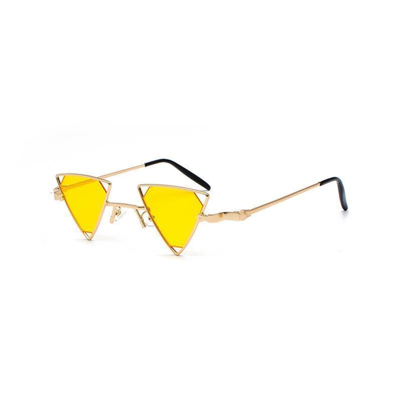 Lunettes de Soleil Steampunk Triangulaires | VisionaryGoggles - The Steampunk Emporium Jaune Clair