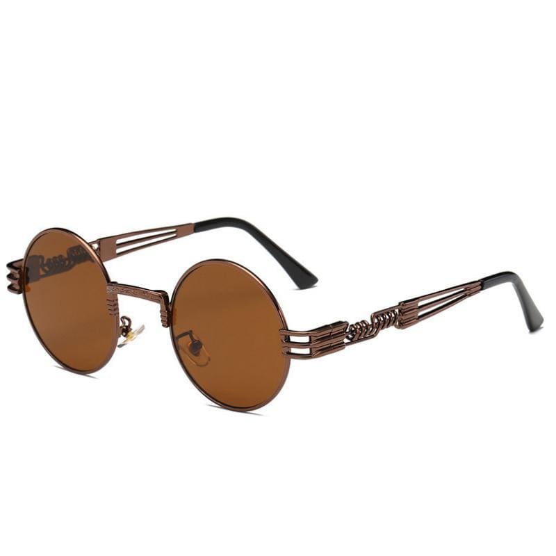 Lunettes de Soleil Style Steampunk | Lunaversailles - The Steampunk Emporium Noir avec Verres Marron