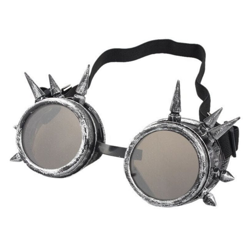 Lunettes Goggles Cyber Goth | VisionOpTech - The Steampunk Emporium Argent Vieilli