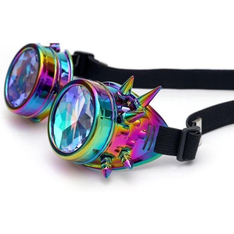 Lunettes Kaléidoscope Steampunk avec Rivets | Vision Prismatique - The Steampunk Emporium