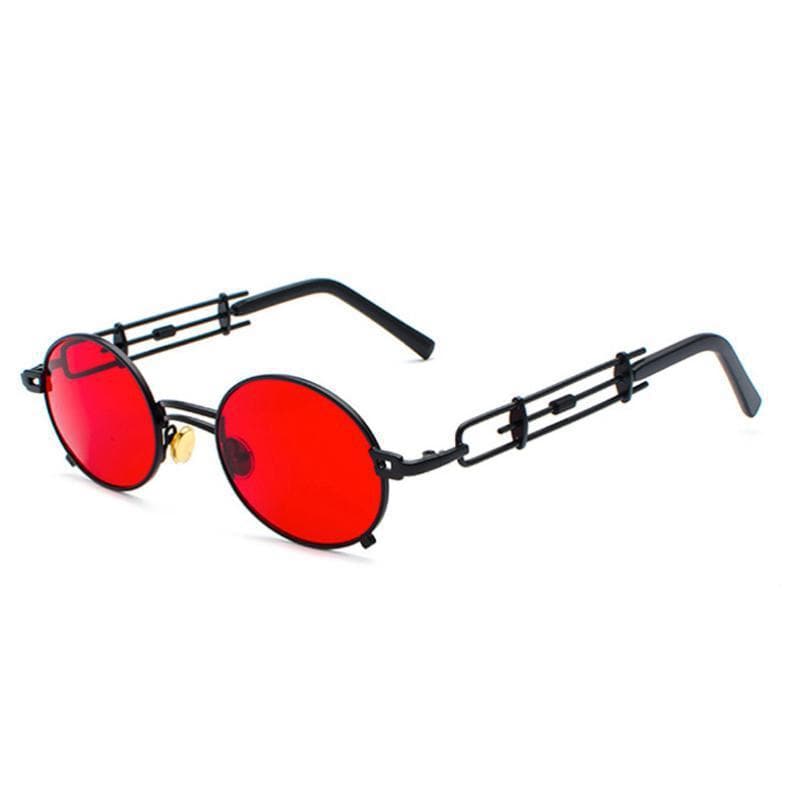 Lunettes Steampunk Hardy | Sombres Terres - The Steampunk Emporium Noir avec Verres Rouges