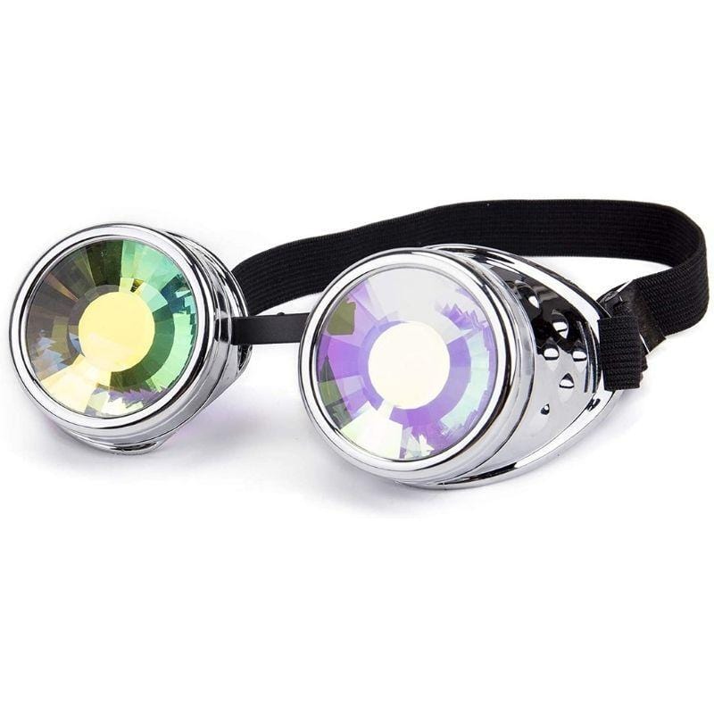 Lunettes Steampunk Kaleidoscope | Visionnaire Chromatique - The Steampunk Emporium Argent